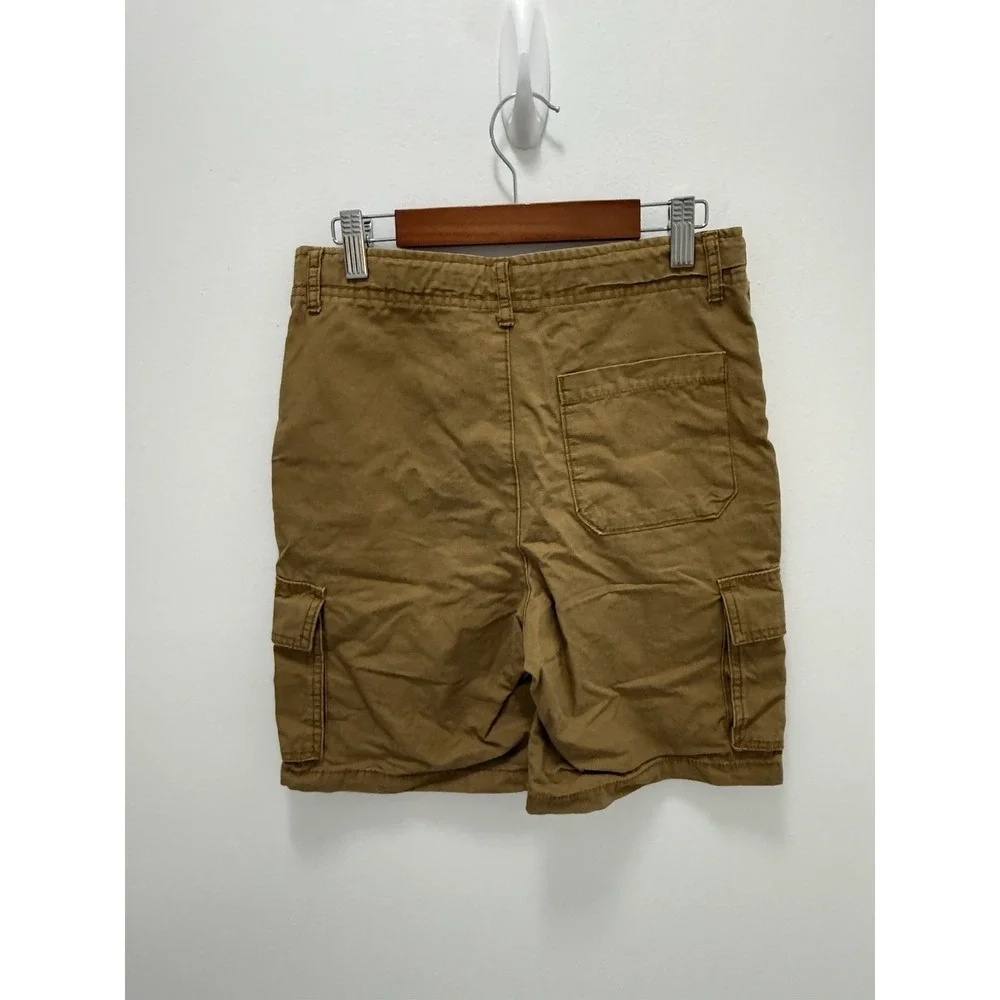 Old Navy‎ Boys Cargo Shorts Size 12 Tan Brown Cotton Casual Utility Ripstop